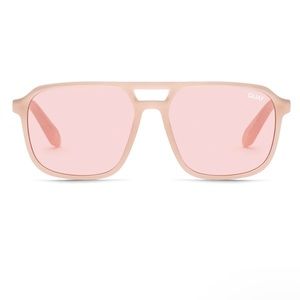 NIB Quay Australia “On The Fly” Pink Aviator Sunglasses From Love Island